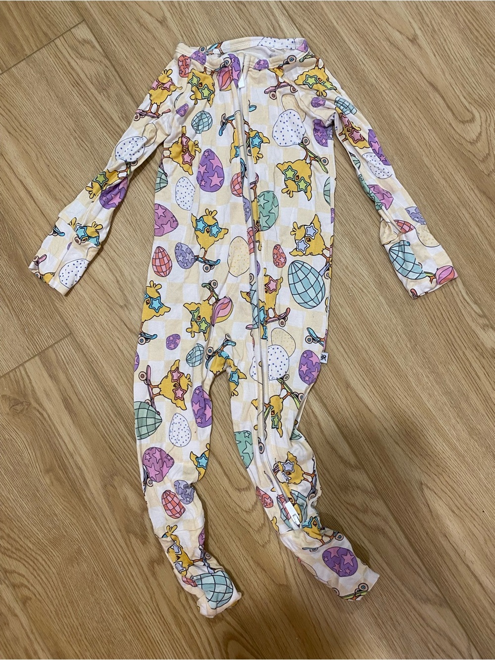Cozy Pastel Egg & Chick Footed Pajamas for Kids